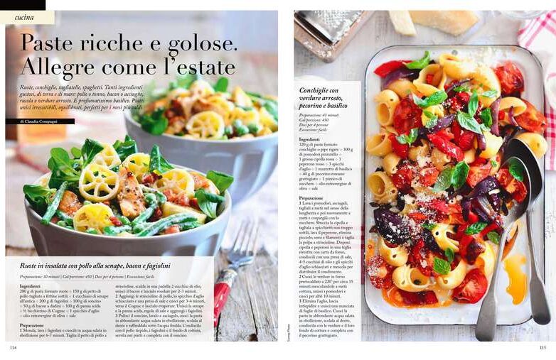 Paste ricche e golose. Allegre come l’estate