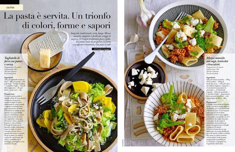 La pasta è servita. Un trionfo di colori, forme e sapori