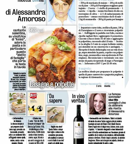 Di Alessandra Amoroso Lasagne e polpette