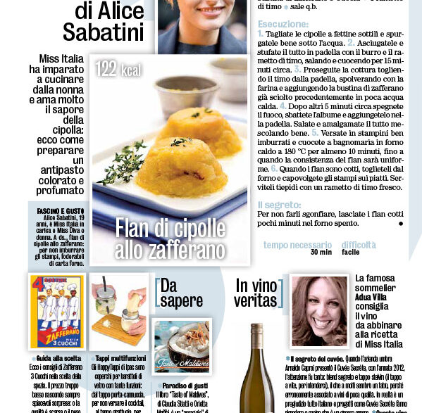 di Alice Sabatini Flan di cipolle allo zafferano