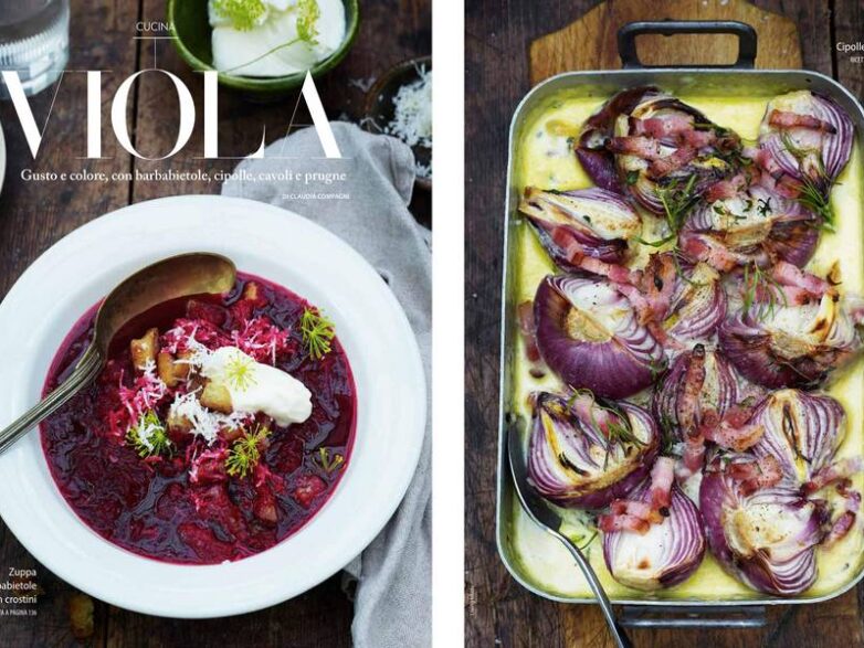 Gusto e colore, con barbabietole, cipolle, cavoli e prugne