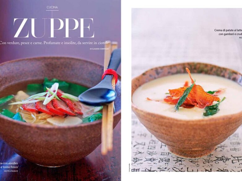 ZUPPE: Con verdure, pesce e carne. Profumate e insolite, da servire in ciotole